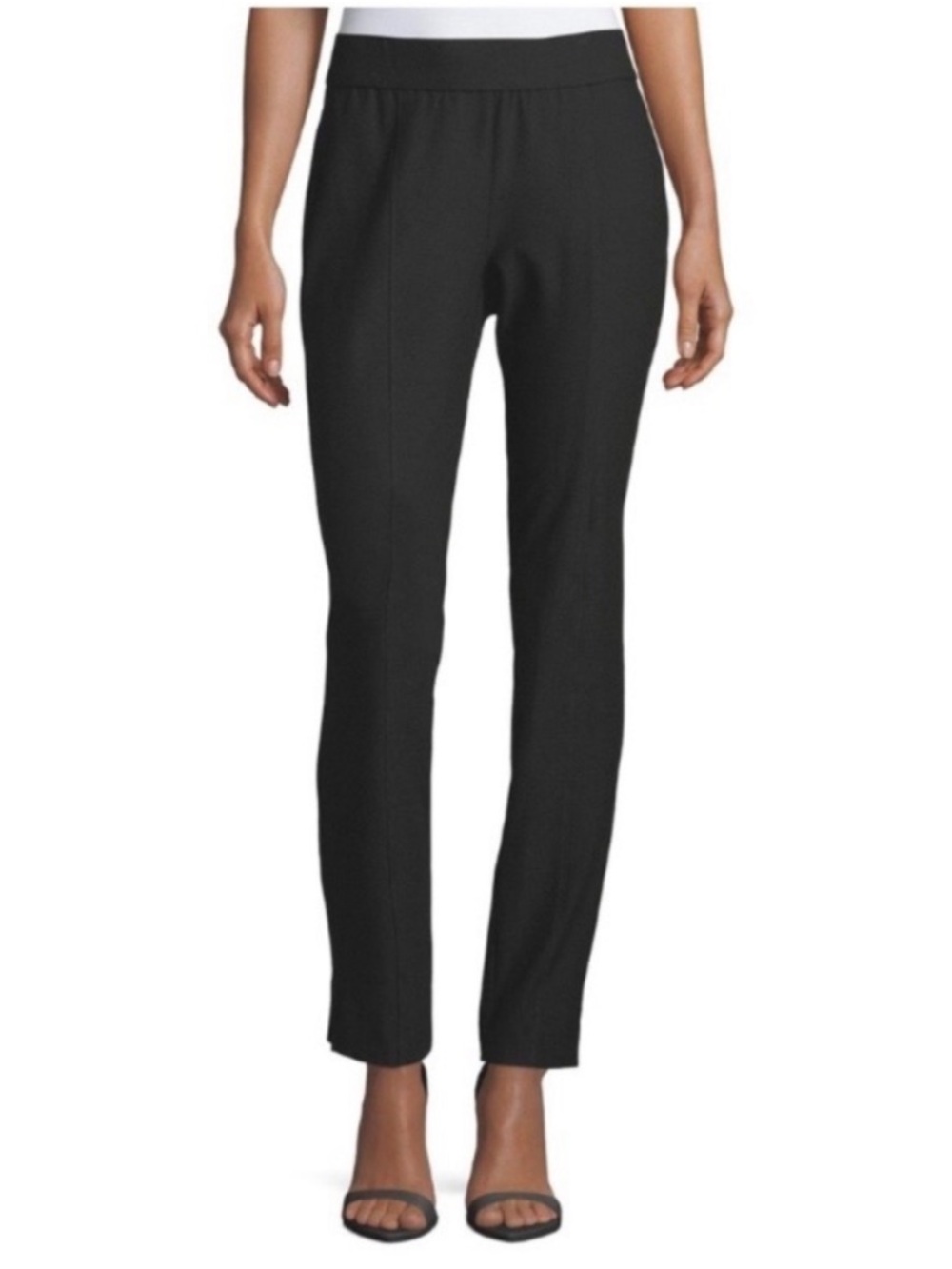 Eileen Fisher Crepe Slim Ankle Pants Women’s Size M Pull On Stretch Classic